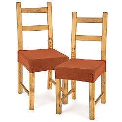 4Home Multielastický potah na sedák na židli Comfort terracotta, 40 - 50 cm, sada 2 ks