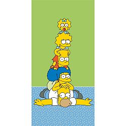 Jerry Fabrics Osuška The Simpsons family tower, 70 x 140 cm