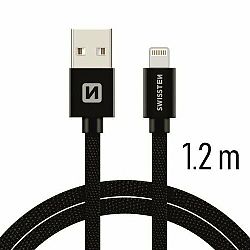 SWISSTEN Kabel USB Lightning textilní 1,2 m 3A