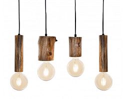 Závěsné stropní osvětlení Tronco, dřevo